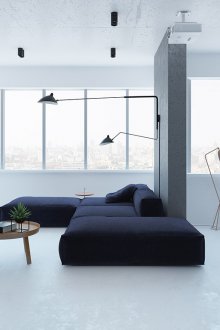 Minimalism στούντιο διαμέρισμα ασπρόμαυρο