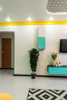 Μπλε-πράσινη σκιά του τιρκουάζ στο εσωτερικό