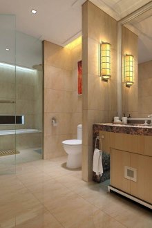 Ντους και μπάνιο πίσω από το γυαλί