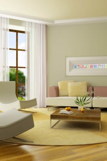 Ελαφρύ τούλι στο εσωτερικό του καθιστικού