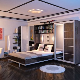 Γωνιακό κρεβάτι ντουλάπας