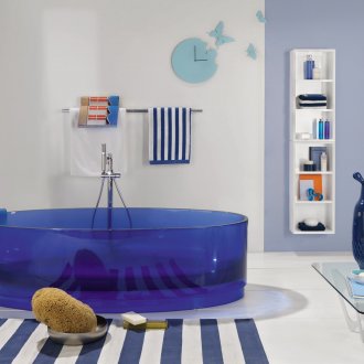 Μπλε μπάνιο και αξεσουάρ