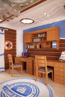 Νηπιαγωγείο για δύο παιδιά σε θαλάσσιο στυλ