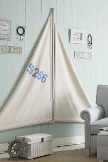 Sail και άλλες διακοσμήσεις για να δημιουργήσετε ένα θαλάσσιο ύφος