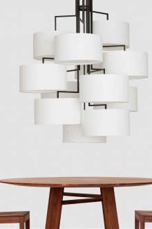 Μαύρο και άσπρο πολυέλαιο σχεδιαστών για την κουζίνα