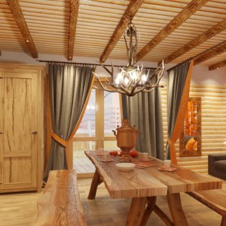 Ευρύχωρη αίθουσα χαλάρωσης στο μπάνιο