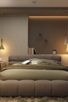 Κρεμαστά φώτα στην κρεβατοκάμαρα