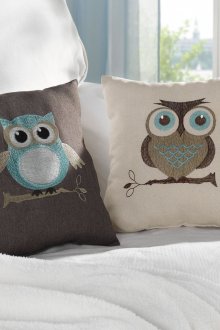 Διακοσμητικά μαξιλάρια με κουκουβάγιες