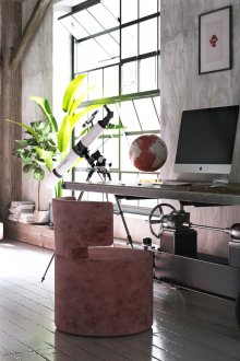 Ροζ γκρι εσωτερική κρεβατοκάμαρα