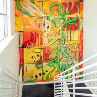 Φωτεινό γκράφιτι στο γραφείο