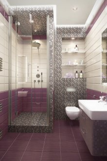 Συνδυασμός πρότυπων και άλλων πλακιδίων στο μπάνιο