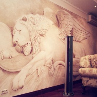 Μεγάλη τοιχογραφία στο εσωτερικό