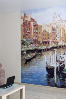 Τοιχογραφία που απεικονίζει τη Βενετία στο σαλόνι