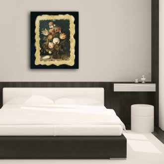 Τοιχογραφία στον καμβά στην κρεβατοκάμαρα