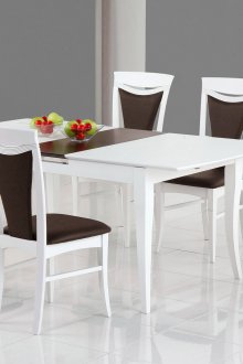 Καρέκλες τραπεζαρίας λευκού και καφέ
