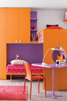 Ο συνδυασμός μοβ και πορτοκαλί στο φυτώριο