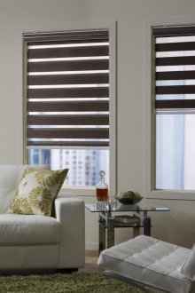 Σκούρο καφέ ρωμαϊκή κουρτίνες ημέρας-νύχτας