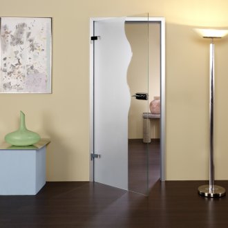 Γυαλιστερή και απλή εσωτερική πόρτα