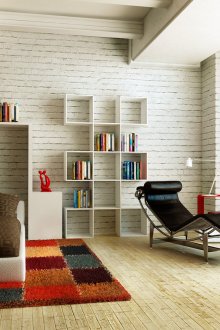 Στόκοι τούβλου στο υπνοδωμάτιο