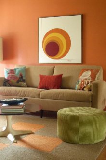 Φωτεινό σαλόνι ροδακινί