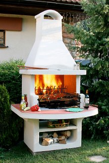 Συμπαγής Λευκός Φούρνος Μπάρμπεκιου