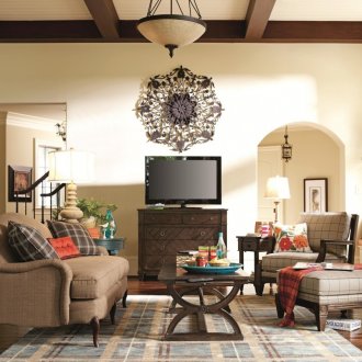 Ζεστό καθιστικό σε στυλ vintage