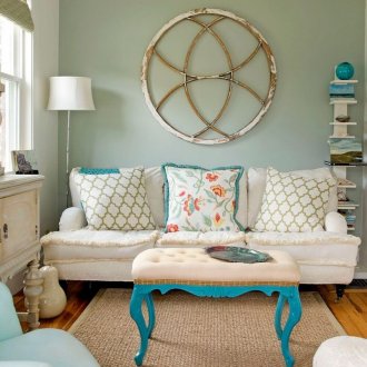 Vintage τυρκουάζ σαλόνι