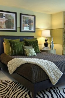 Απόχρωση του χρώματος της ελιάς στο υπνοδωμάτιο