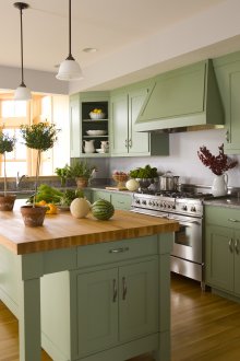 Ρουστική κουζίνα κρέμας κρέμας