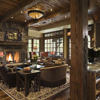 Σκούρο εξοχικό σαλόνι