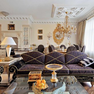 Εκλεκτικό σαλόνι-τραπεζαρία