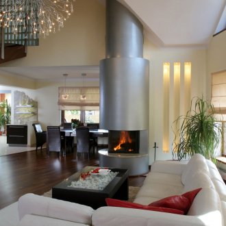 Art Nouveau συνδυασμένη σαλόνι-κουζίνα