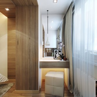 Μικρή τραπεζαρία στο προσαρτημένο μπαλκόνι