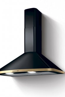 Μαύρο και χρυσό κουκούλα για την κουζίνα