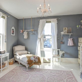 Λευκό και Μπλε Χωριό Δωμάτιο Country Style