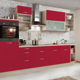 Μπεζ και Scarlet Κουζίνα