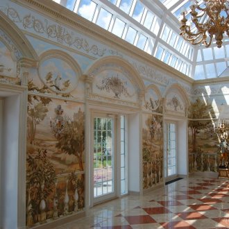 Πλακάκι στο πάτωμα στο εσωτερικό στυλ Empire