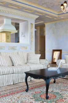 Υπνοδωμάτιο μπεζ-μπλε στυλ Empire