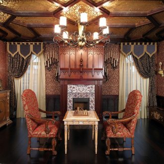 Γοτθικό σαλόνι με τζάκι