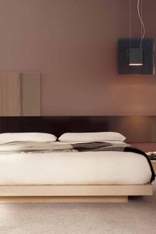 Υπνοδωμάτιο ιαπωνικού στιλ σε παστέλ χρώματα