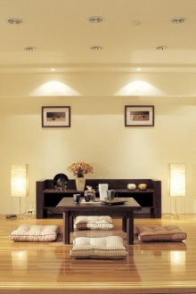 Ευρύχωρο καθιστικό σε ιαπωνικό στιλ