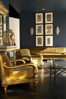 Έπιπλα καθιστικού σε στυλ χρυσή αιγυπτιακή