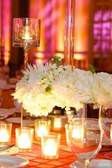 Επιτραπέζια διακόσμηση με κεριά