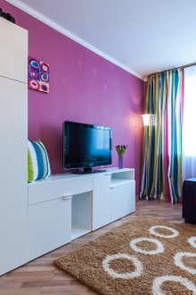 Ροζ και μπλε στο σαλόνι