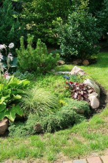 Γύρος αλπική διαφάνεια στο σχεδιασμό τοπίου του χώρου