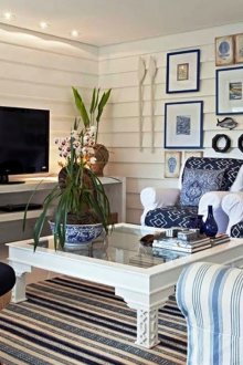 Μικρό σαλόνι στυλ θαλάσσιου στυλ