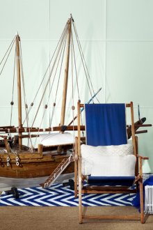 Κομψό θαλάσσιο εσωτερικό