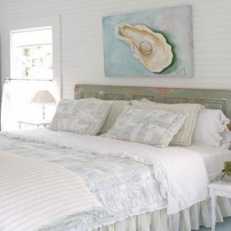Shebby-chic υπνοδωμάτιο με θαλασσινές νότες