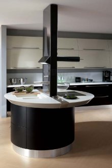 Υψηλής τεχνολογίας κουζίνα σε μαύρο και άσπρο