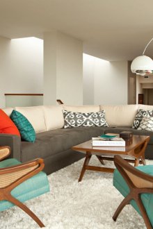 Τιρκουάζ τόνους στο εσωτερικό του καθιστικού